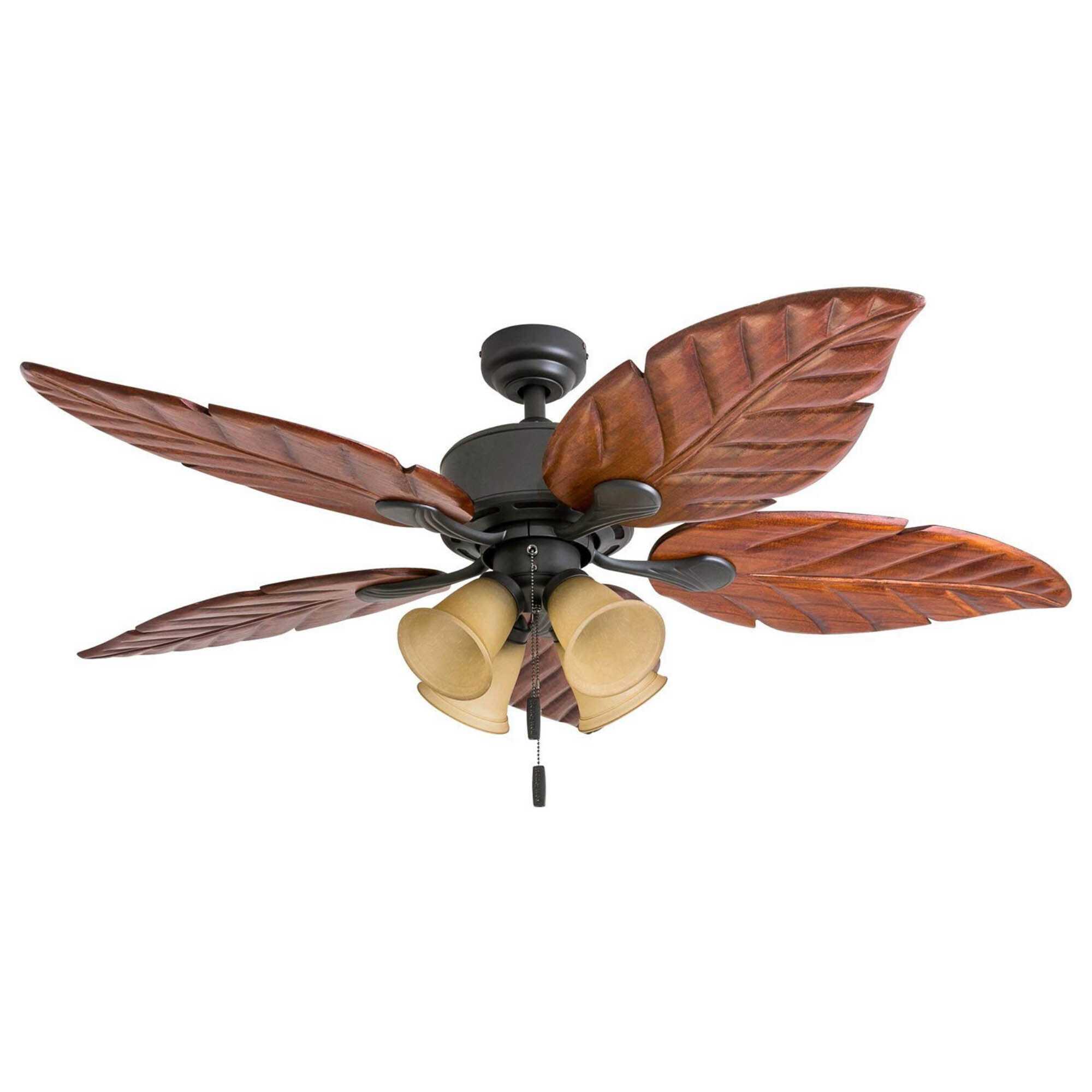 Prominence Home, 52in. Royal Palm Tropical Ceiling Fan 4 Light Bronze, Fan Diameter 52 in, Fan Blade Span 50-54 Air Delivery 4019 cfm, Model# 50503